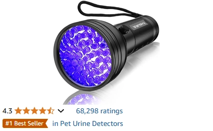 UV Blacklight Flashlight for Urine Detection