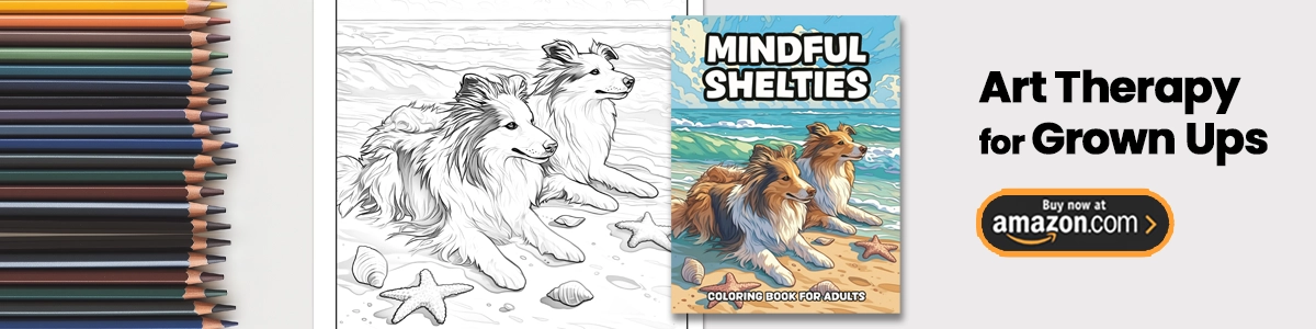 Mindful Shelties: Coloring Book for Adults