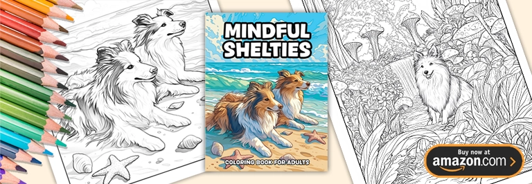 Mindful Shelties: Coloring Book for Adults