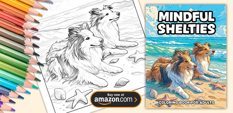 Mindful Shelties: Coloring Book for Adults