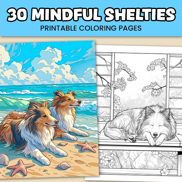 Mindful Shelties - Coloring Pages for All Ages