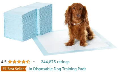 Amazon Basics Dog and Puppy Pee Pads