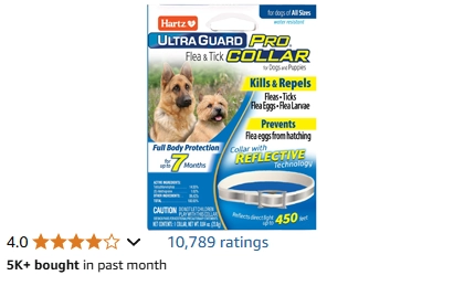 HARTZ UltraGuard Pro Reflective Flea & Tick Collar for Dogs