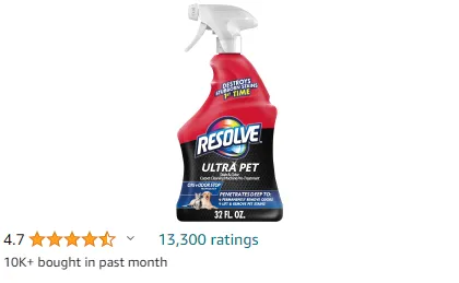 Resolve Ultra Pet Stain and Odor Remover Spray