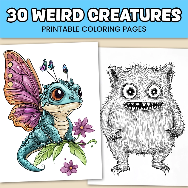 Weird Creatures - Coloring Pages for All Ages